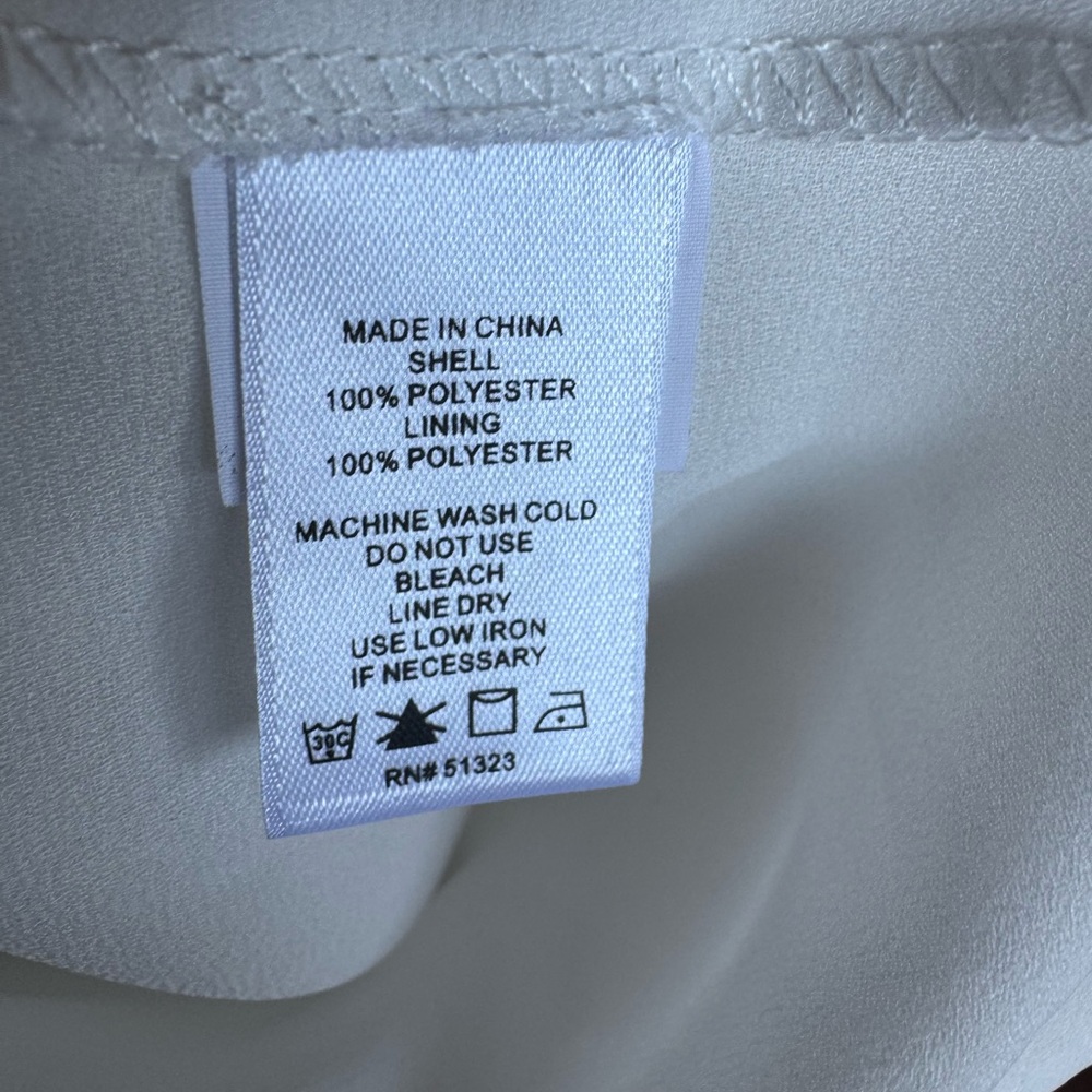 1. State White Pleated Maxi Dress Size L - Picture 7 of 7